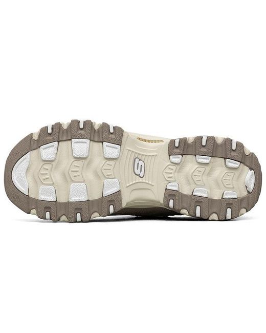 Skechers White (Wmns) D'Lites-Looking Glass Running Shoes