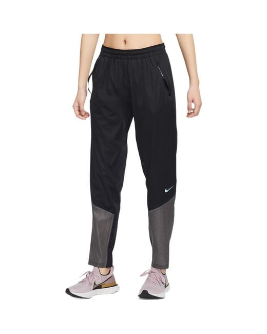Nike Blue (Wmns) Colorblock Lacing Waterproof Breathable Storage Simple Sports Pants/Trousers/Joggers