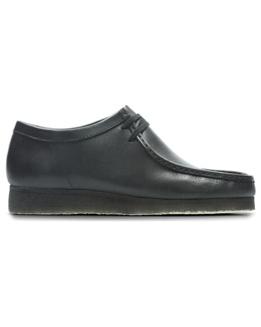 Clarks Black Wallabee Boots Leather' for men