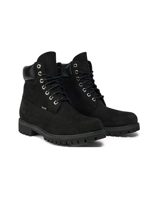 Timberland Black Premium 6 Inch Waterproof Wide-Fit Boot Nubuck' for men