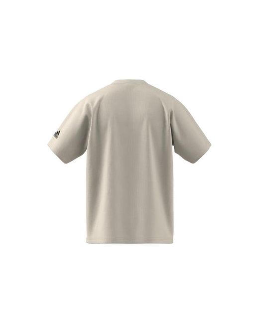 Adidas White Logo Alphabet Printing Short Sleeve Couple Style for men
