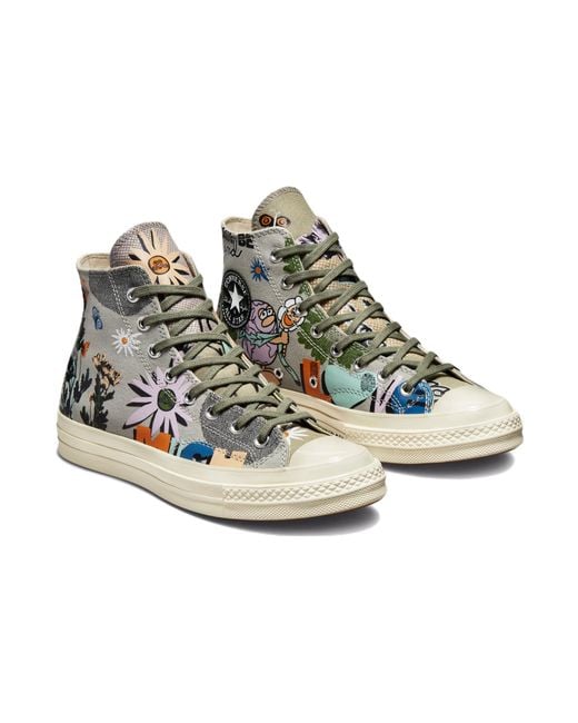 Converse Blue Chuck 70 High 'Floral' for men