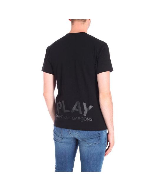 COMME DES GARÇONS PLAY Black Double Hearts T-Shirt for men