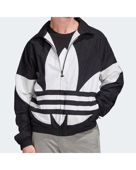 Adidas Black Originals Big Trefoil Track Top Night Marine Logo for men
