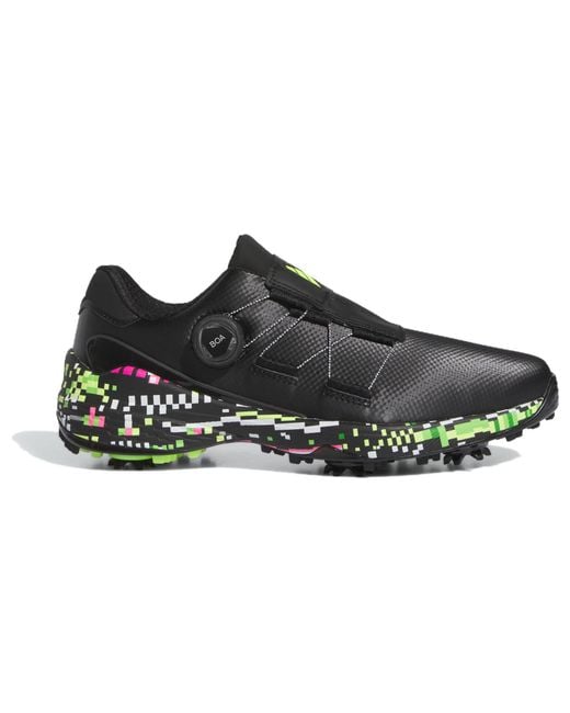 Adidas Black Zg23 Boa Glitch Boost Lucid Lemon' for men