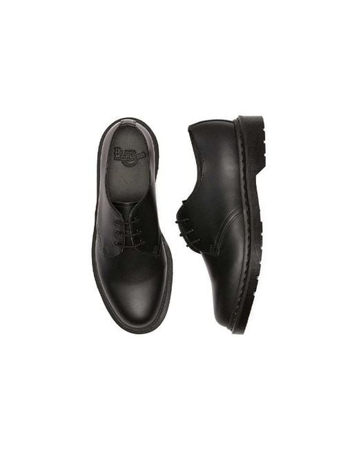 Dr. Martens Black 1461 Mono Smooth Leather Oxford Shoes for men