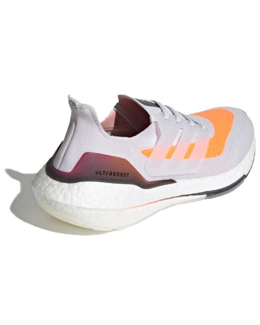 Adidas White Ultra Boost 21 'Dash Screaming' for men