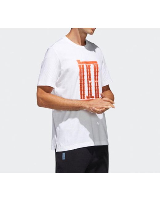 Adidas White Series Athleisure Casual Sports Short Sleeve for men