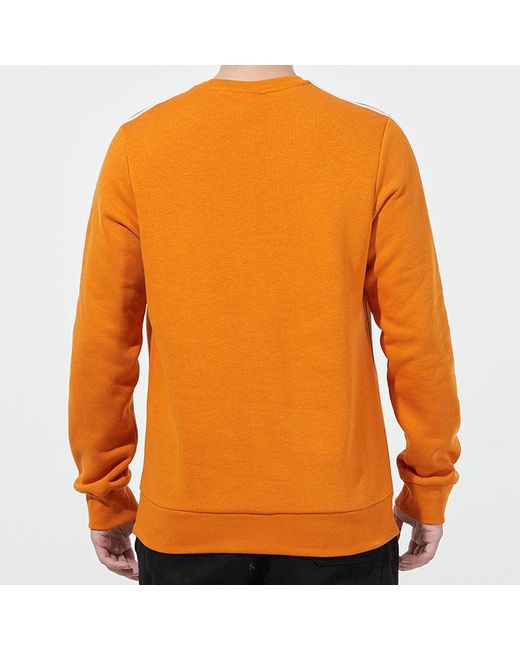 Adidas Orange 3S Fl Swt Round Neck Long Sleeves for men