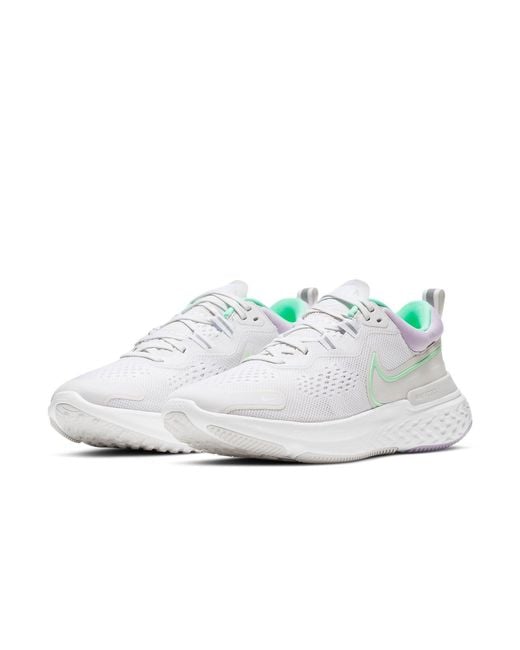 Nike White (Wmns) React Miler 2 'Platinum Tint Glow'