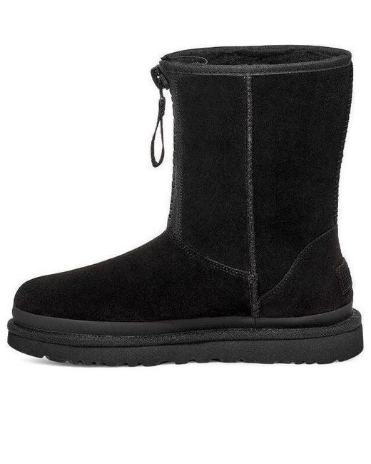 Ugg Black (Wmns) Classic Short Zipper Tape Logo Boot