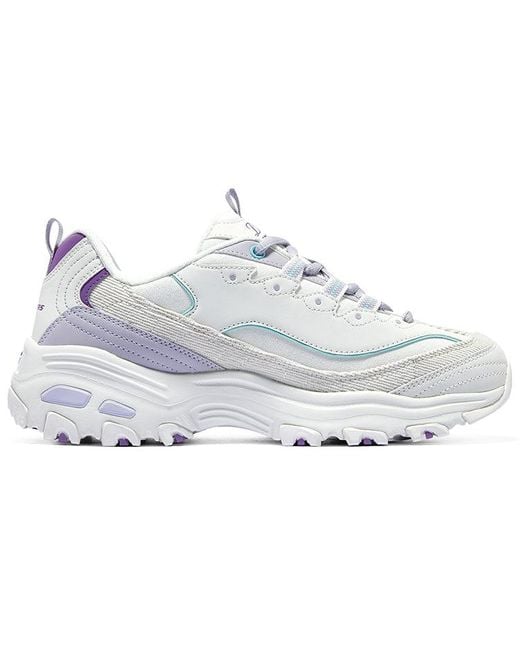 Skechers White (Wmns) D'Lites 1.0 Sneakers