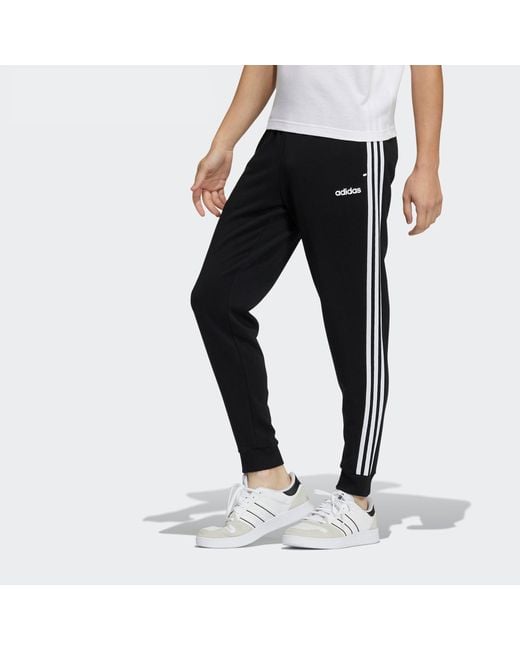 Adidas Black Neo M Ce 3Sq2 Kn Tp Casual Sports Side Stripe Bundle Feet Long Pants for men