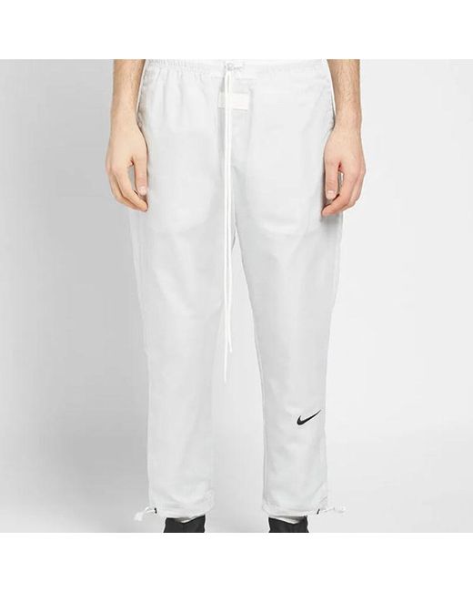 Nike White X Fear Of God Woven Pant 'Pure Platinum' for men