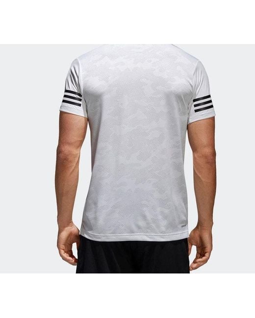 Adidas White Freelift Climacool Tee Mesh Short Sleeve for men