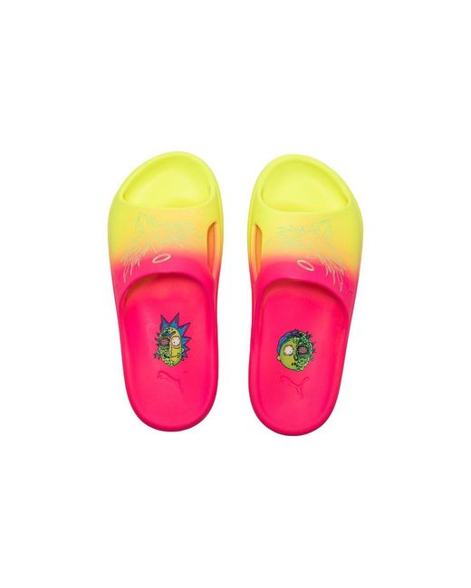 PUMA Pink Shibui Cat Slide X Rick And Morty X Lamelo Ball 'Adventures' for men