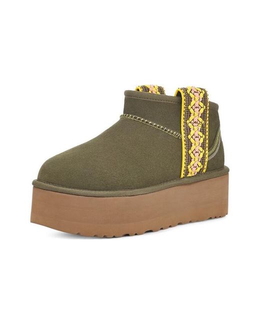 Ugg Green (Wmns) Classic Ultra Mini Braid Plat