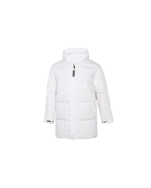 PUMA White Windproof Down Warm Jacket for men