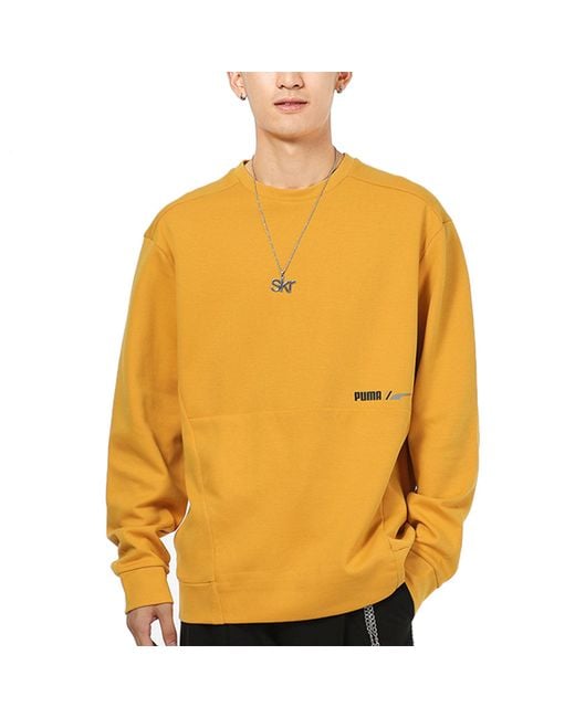 PUMA Yellow Crew Sweater for men