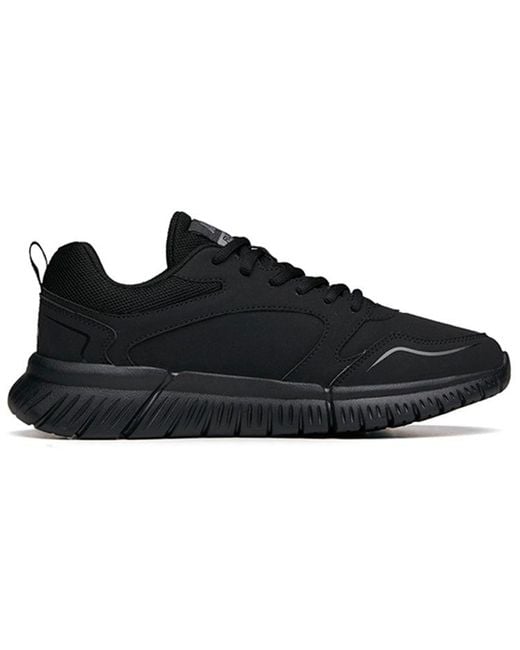 Anta Black Running Series Sneakers Leather 'All' for men