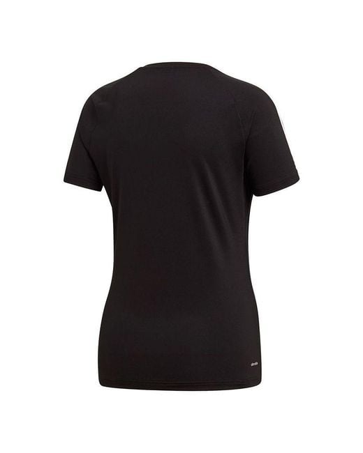 Adidas Black (Wmns) Design 2 Move 3-Stripe T-Shirt