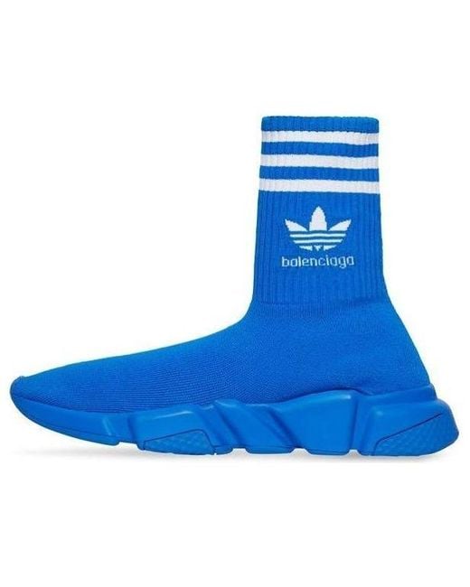 Balenciaga Blue X Adidas Originals Speed 1.0 Sneakers for men