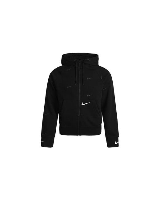 Nike Black As Sportswear Swoosh Fz Sbb Hoodie for men