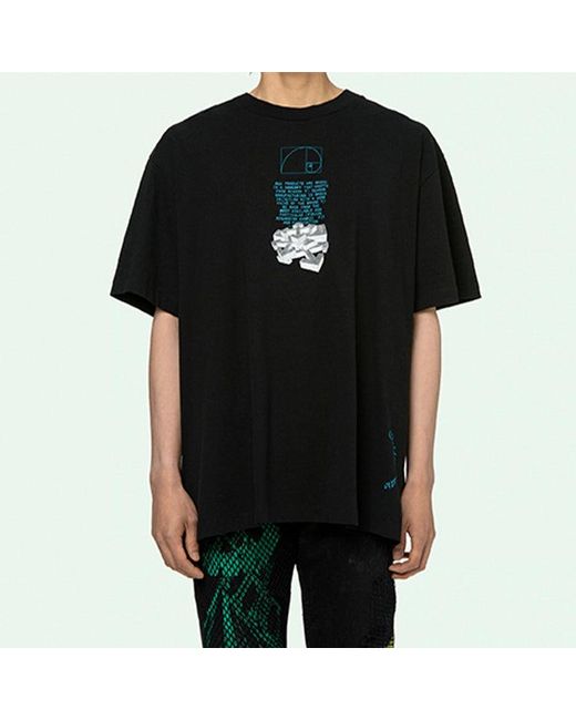 Off-White c/o Virgil Abloh Black Ss20 Dripping Arrows Loose Short-Sleeved for men