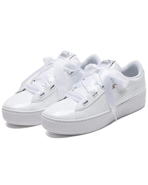 PUMA Wmns Vikky Platform Ribbon in White Lyst UK