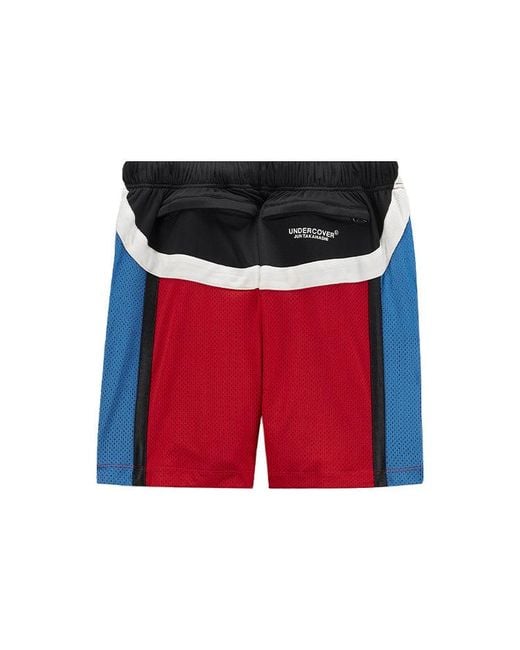 Nike Red Mesh Shorts Contrasting Colors Alphabet Printing Sports Basketball Asia Edition for men