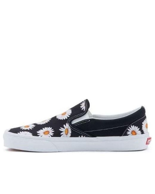 Vans Blue Daisy Slip-On 2019Ss Flower Patterns Street Style And for men
