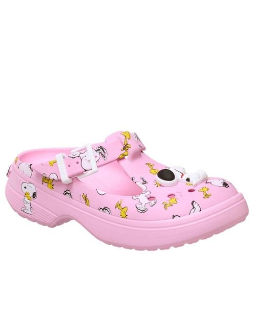 CROCSTM Pink X Peanuts Snoopy Mary Jane Clog 'Peanuts And Woodstock' for men