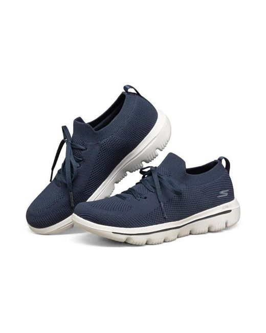 Skechers Blue (Wmns) Go Walk Evolution Ultra Sports Shoes