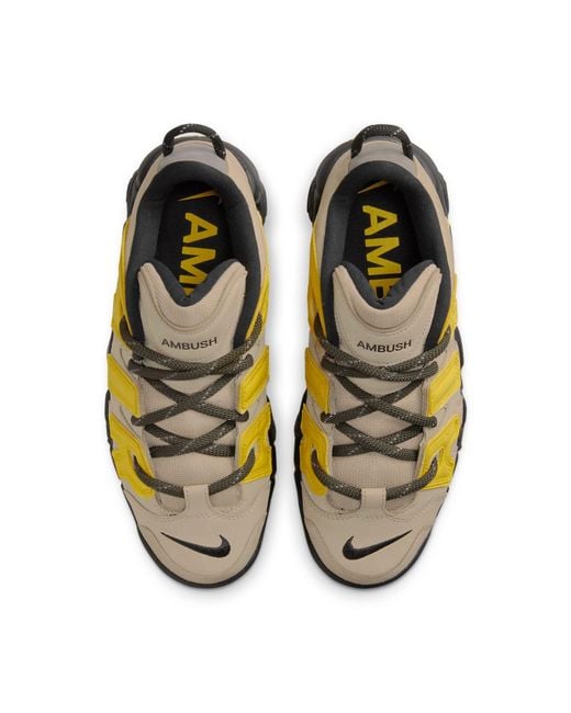 Nike Brown Air More Uptempo Low 'Ambush Limestone Vivid Sulfur' for men