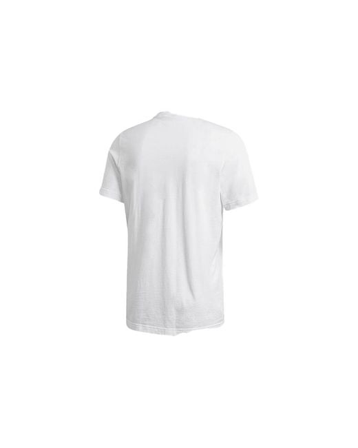 Adidas White Camouflage Trefoil Tee for men