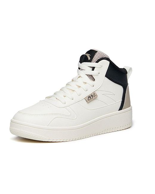 Anta White Skateboarding Series Sneakers High for men