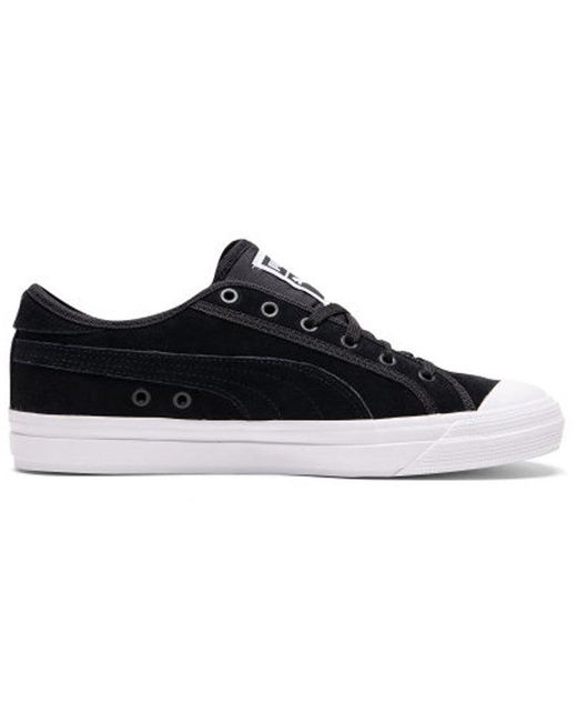 PUMA Black Capri Suede Low Tops Retro Casual Skateboarding Shoes for men