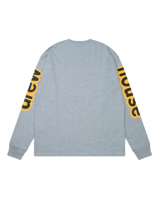 Drew House Blue Long Sleeve Hug T-Shirt 'Heather' for men