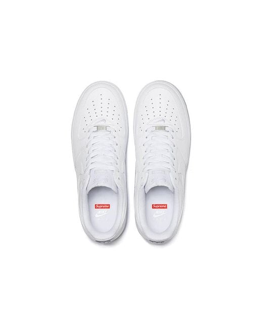 Nike White X Supreme Air Force 1 Low 'Box Logo for men