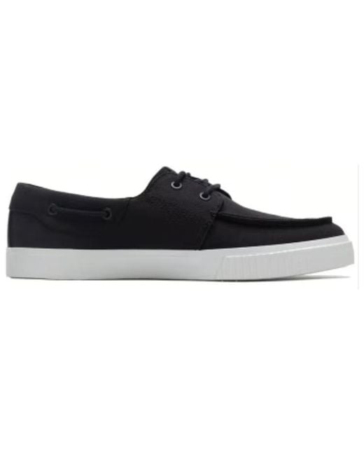 Timberland Black Low Lace Up Sneakers Canvas' for men