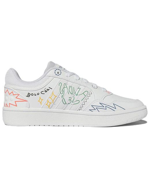 Adidas White (Wmns) Hoops 3.0 Shoes Muti-Color'