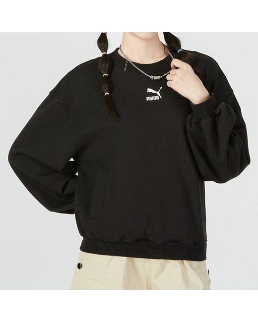 PUMA Black (Wmns) Graphic Sweatshirt