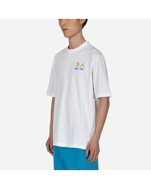 Nike Blue X Union Crossover Ss22 Solid Color Breathable Logo Round Neck Short Sleeve Asia Edition for men