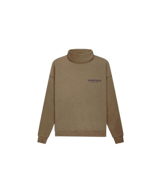 Fear Of God Green Fw21 Pullover Mock Neck Sweatshirt 'Harvest' for men