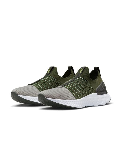 Nike Brown React Phantom Run Flyknit 2 'Rough Sequoia' for men