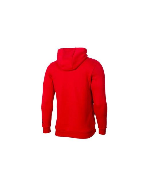 Nike Red Large Logo Fleece Lined Pullover Athleisure Casual Sports Basketball for men