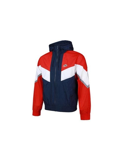 Nike Blue Sportswear Windrunner+ Hooded Windproof Reflective Jacket for men