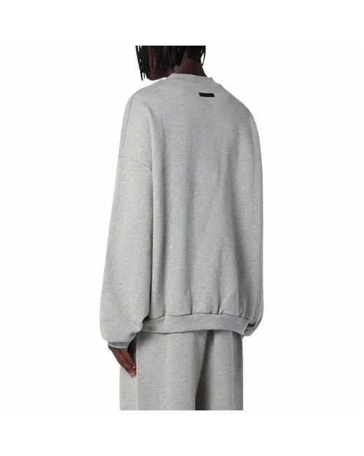 Fear Of God Gray Fleece Crewneck 'Dark Heather' for men