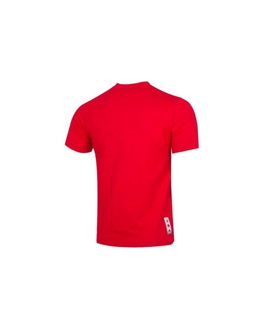 Adidas Red Cny Large Logo Round Neck Pullover Basketball Sports Short Sleeve T-Shirt for men