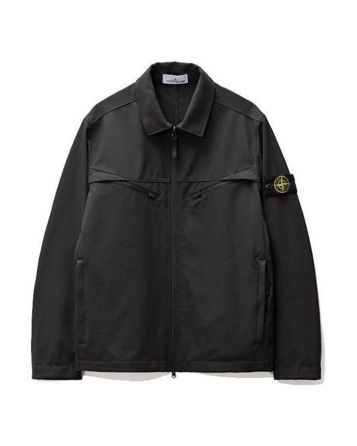 Stone Island Black Light Soft Shell-R Jacket for men